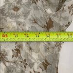 Liz Claiborne Collection Beige Floral Silk Blouse Shirt Set Womens Size Large Tan Photo 6