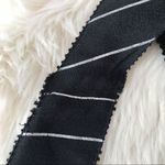 Joie  Striped Silk Racerback Tank‎ Top Scoop Neck Sleeveless Black Silver Medium Photo 7