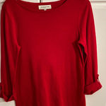 Jones New York Sport Petite Red Boat Neck 3/4 Sleeve Sweater Top Size undefined Photo 0