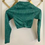 Gymshark Adapt Fleck Seamless Long Sleeve Crop Top Alpine Green XS Photo 5