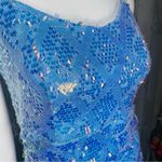 M by MNK nwt color shifting sequin dress eras tour style dress roughing lg y2k Blue Photo 2