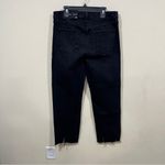 Just Black NWT  Denim The Vintage Straight size 29 black ankle cropped raw hem Photo 6