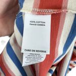 L.L. Bean Signature 100% Cotton Red Blue White Striped T Photo 4