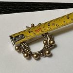 Monet Signed  Faux Pearl Wreath Brooch Pin Gold Tone Photo 4