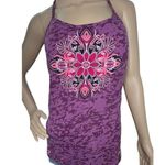 Athleta Boho Athletic Razorback Tank Top With Floral Design Photo 0