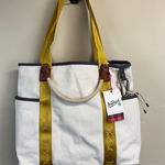 Woolrich NWT x Target Cream/Yellow Large Canvas Tote Bag Photo 0