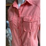 REI Orange Button Down Short Sleeve Hiking Shirt Women's Size Large Photo 1