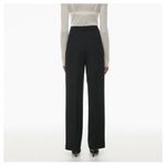 Babaton Aritzia  The Effortless Pleated Wide Leg Pants Size 12 Black Office Chic Photo 11