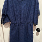 AB Studio Women's  Navy Blue Crochet Kimono Dress Size Extra Large‎ Photo 0