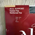 Hanes  ALIVE Full Support Control Top Reinforced Toe Pantyhose 810  Jet Black  F Photo 1