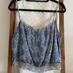 American Eagle  Outfitters Blue & Neutral Boho Print Top Photo 0