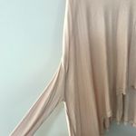 Free People  Pastel Pink Asymmetrical Oversized Blouse Sz S Photo 5