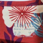 D&Co Rose Red Tropical Floral Short Sleeve Tee Shirt Size 2X Photo 4