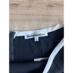 Reformation Marie Contrast Skirt Black White Size 8 Photo 2