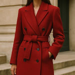 J.Crew  double breasted wool long lady trench coat size 4 preppy business career Photo 0