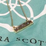 Kendra Scott  Sparkly Drusy Necklace In Rose Gold Photo 1