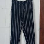 American Eagle  Black Vertical Striped Boho Loose Pants size small Photo 0