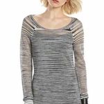 Rock & Republic VINTAGE Marled Open-Work Sweater in Grey Size XL Photo 1