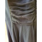 Badgley Mischka Rent the runway sz 12 black curves for days gown mesh strapless Photo 6