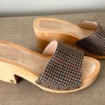 Veronica Beard  Hannalee Wood Platform Sandal in Multi Houndstooth- Size 8 Photo 6