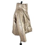 Nanushka Hide Jacket Vegan Leather Puffer Coat Brown Photo 5
