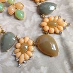 3 Piece Stony Flower Necklace Earrings Bracelet Green Photo 1