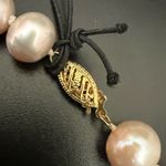 14K 585 Gold Clasp 9mm Ivory Cream Freshwater Cultured Pearl 17” Necklace 48.6g. Photo 6