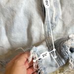 H&M Cutoff Raw Hem Light Wash High Rise Button Fly Jean Shorts Photo 3