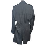 Burberry  Brit Trench Coat Women’s Small Black Belted Double Breasted Classic Photo 9