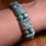 Green Matrix Jasper Tanker Plain Stretch Bracelet (Size 6 to 7 Inch) Photo 7
