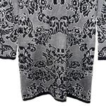 Soma  Gray & Black Metallic Jacquard Long Sleeve Knit Dress Photo 4