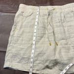 Company Ellen Tracy Linen Blend Skort Beige Drawstring Waist Lined Size S Tan Photo 11