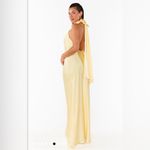 Show Me Your Mumu NWOT - Lisa Maxi Dress color:pale yellow luxe satin size medium Photo 1