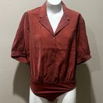 EXPRESS  burnt orange short sleeve bodysuit Photo 0