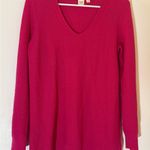 Gap Fuchsia V-Neck Knit Sweater Photo 3