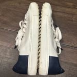 Tory Burch Tory Sport perforated golf leather 8.5 navy & white lazy luxe sneakers Photo 4