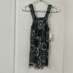 Nordstrom FINAL PRICE NWT BP Smocked Bodice Romper Black Bandana Print Boho Photo 2