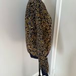 Jones New York Sz: M Bomber Jacket Gold Scroll-like All Over Abstract Pattern. Photo 2