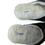 Chloé Marcie Black Leather Shearling Mules Clogs Size 6 NWOB Photo 1