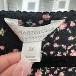 Charter Club  Intimates Black Polka Dot Floral Nightgown Sleep Dress Plus Size 2X Photo 4