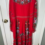 Farm Rio Red Sweet Bloom Bouquet Midi Dress L Photo 5