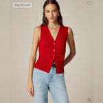 J.Crew  Cashmere Silk Blend Sweater Shell in Radiant Ruby, size XS Photo 1