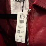 Garage Red Faux Leather Jacket Photo 4