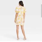 A New Day  White Yellow Floral 100% Cotton Mini Dress‎ Photo 1