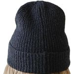 Gigi Pip Beanie Stocking Cap Ribbed Knitted Black Photo 0
