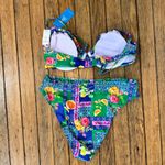 Cupshe  Floral Print Bikini Set High Waisted Ruffle Trim‎ Swimsuit L Photo 4