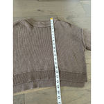 Pink Rose Women's Taupe Ribbed Crew Neck Sweater Size S Photo 4