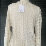 LC Lauren Conrad  Cream Lace Knit Sweater Photo 1