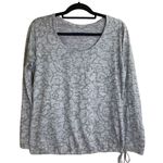 Columbia  Sportswear Gray Tonal Long Sleeve Drawstring Hem Top Size M Photo 1