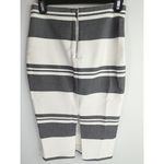 Elizabeth and James Elizabeth & James Gray & White Stripe Knee Length Pencil Skirt Office Size 2 Photo 1
